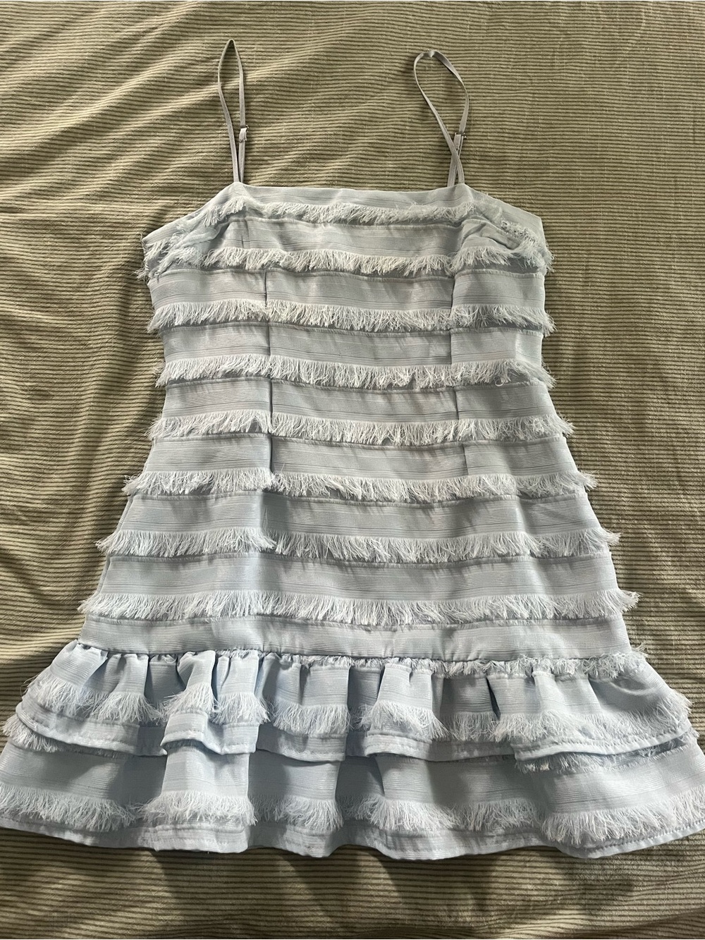Princess Polly Light Blue Ruffle Mini Dress